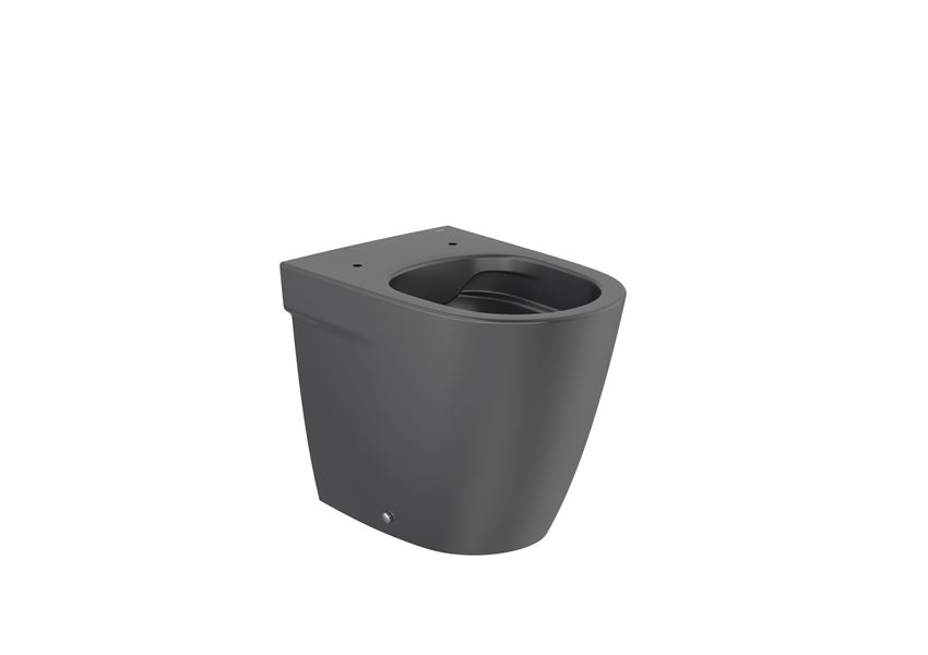 Miska WC stojąca Rimless bez deski czarny mat Roca Ona