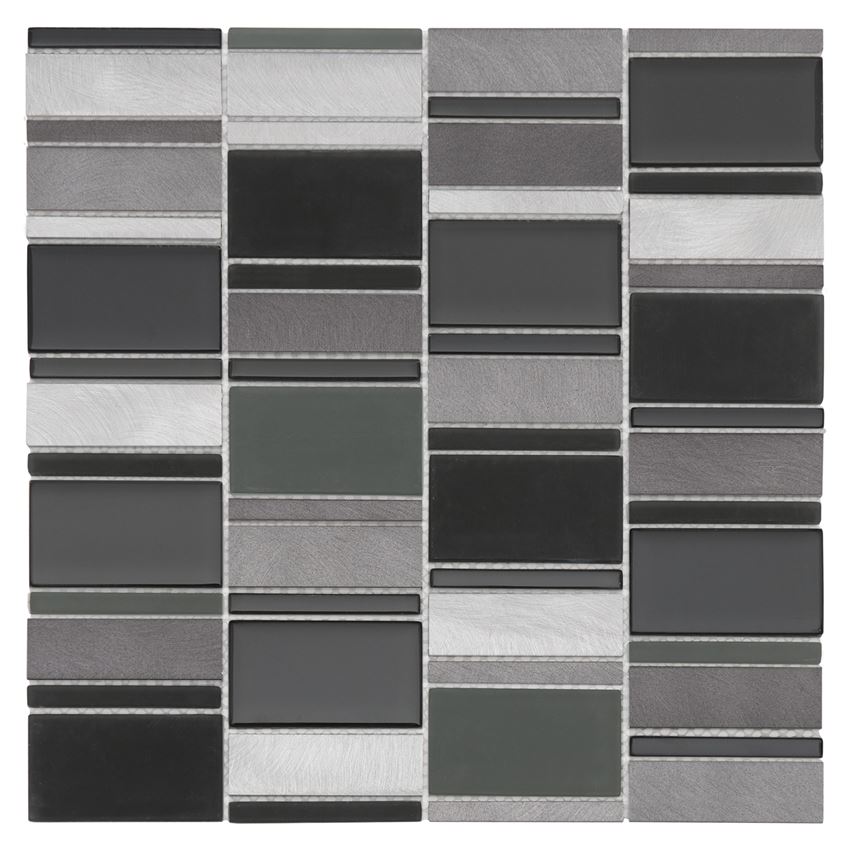 Mozaika 29,3x29,8 cm Dunin Mettalic Allumi Piano grey 73