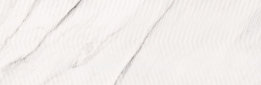 Płytka ścienna 29x89 cm Opoczno Carrara Chic White Chevron Structure Glossy