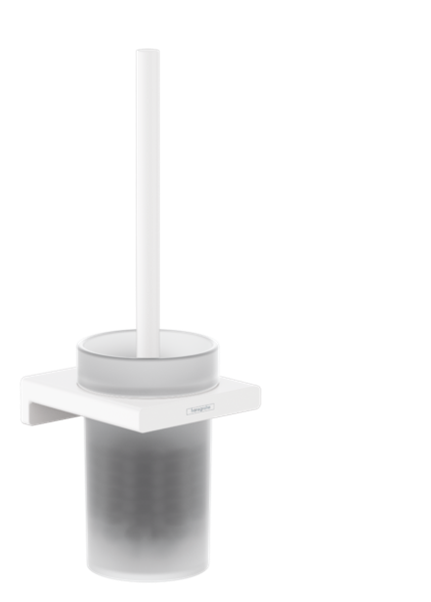 Szczotka do WC z pojemnikiem ścienna biały matowy Hansgrohe AddStoris