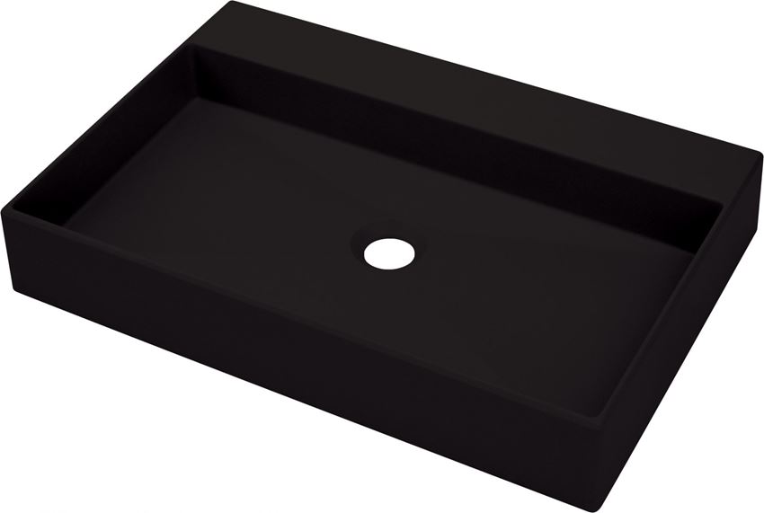 Umywalka stawiana na blacie czarna matowa 40x60 cm Deante Correo