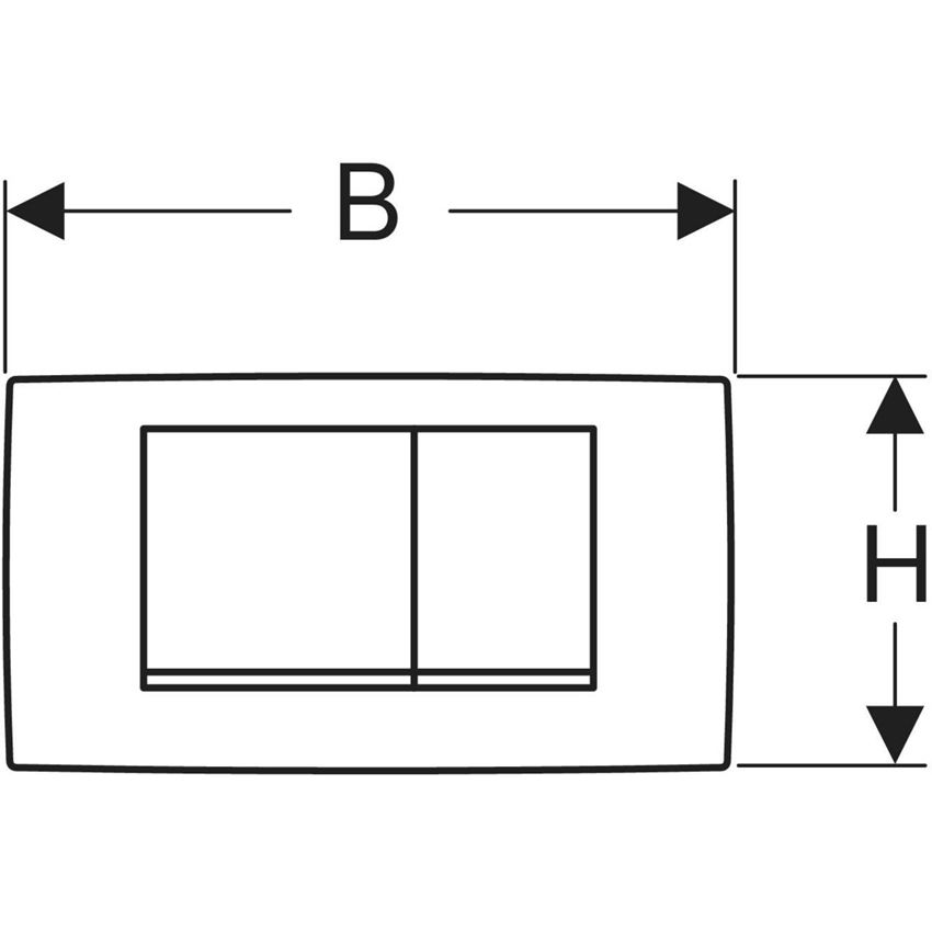 Przycisk spłukujący Geberit Twinline30 rysunek