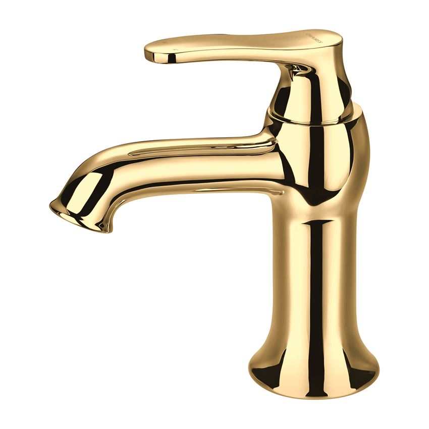 Bateria umywalkowa z korkiem klik-klak złota Omnires Art Deco