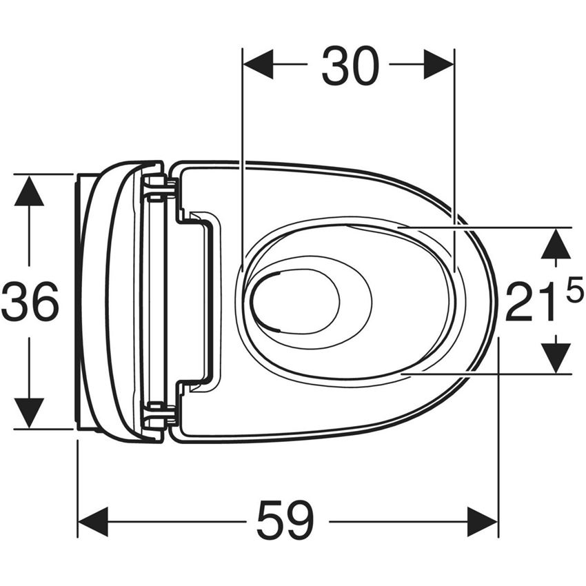 Urządzenie WC z funkcją higieny intymnej Geberit AquaClean Mera Comfort rysunek