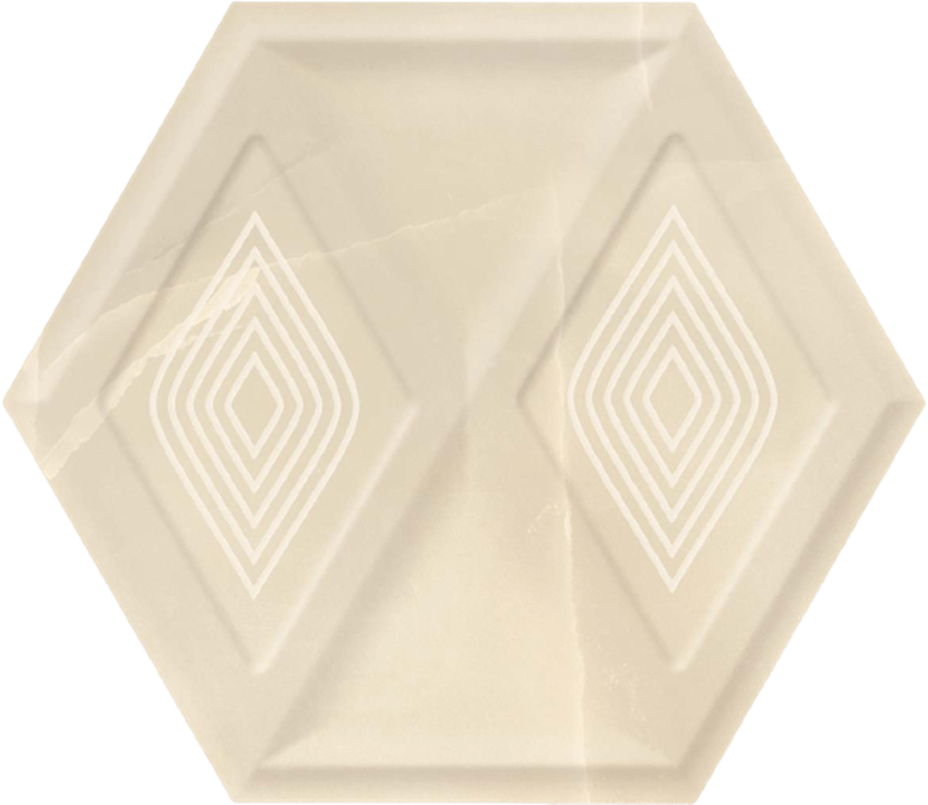 Płytka ścienna 17,1x19,8 cm Paradyż Illusion Beige Heksagon Struktura Ściana Połysk