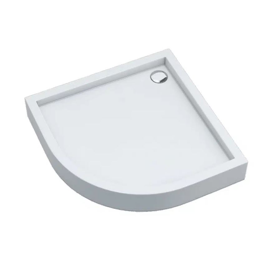Brodzik półokrągły biały kamienisty Schedpol Medium White Stone