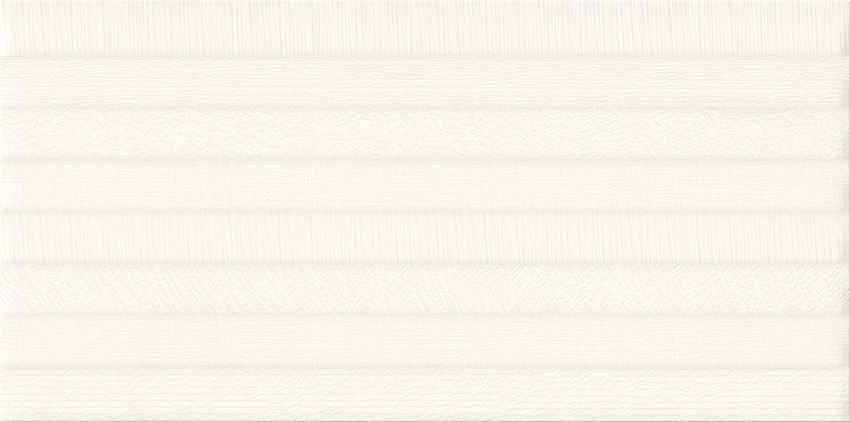 Płytka ścienna 29,8x59,8 cm Cersanit Ps801 white satin pattern line structure