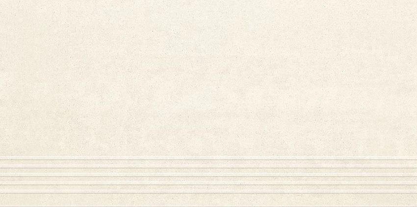 Płytka stopnicowa 29,8x59,8 cm Paradyż Doblo Bianco Stopnica Prosta Nacinana Mat