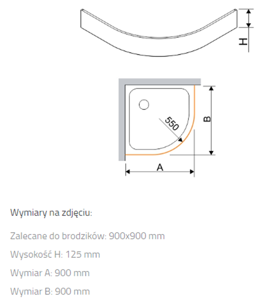 Obudowa do brodzika Sanplast OBP 625-401-0430-01-000 rys techniczny