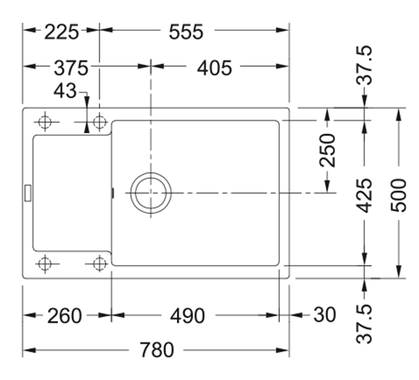 Zlewozmywak Franke Maris MRG 611-78 XL 114.0716.344 rys techniczny