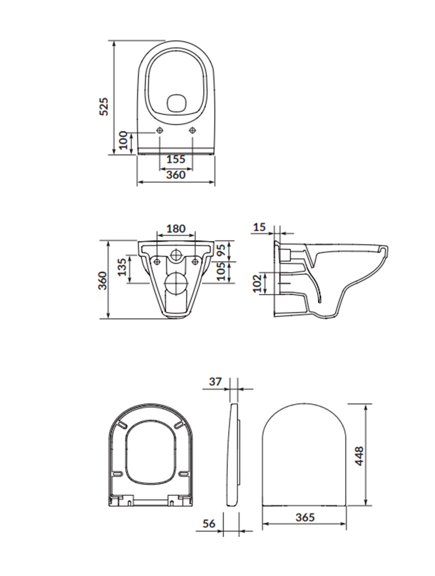 Stelaż podtynkowy do WC z miską Zip SimpleOn i przyciskiem Base Circle chrom błyszczący Cersanit Tech Line Base rysunek