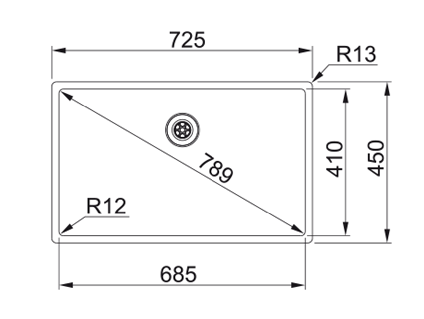 Zlewozmywak stalowy Franke Box BXX 210/110-68 127.0453.658 rys techniczny