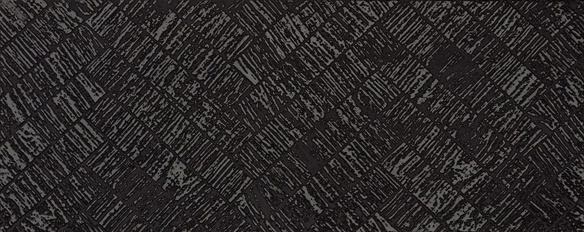 Dekor ścienny 29,8x74,8 cm Tubądzin Modern Basalt Black