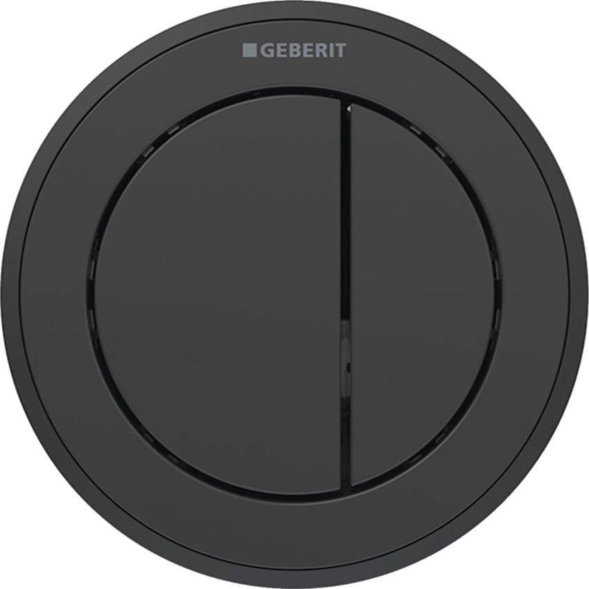 Przycisk spłukujący pneumatyczny przycisk meblowy, rozetka i przyciski czarne Geberit Typ 10