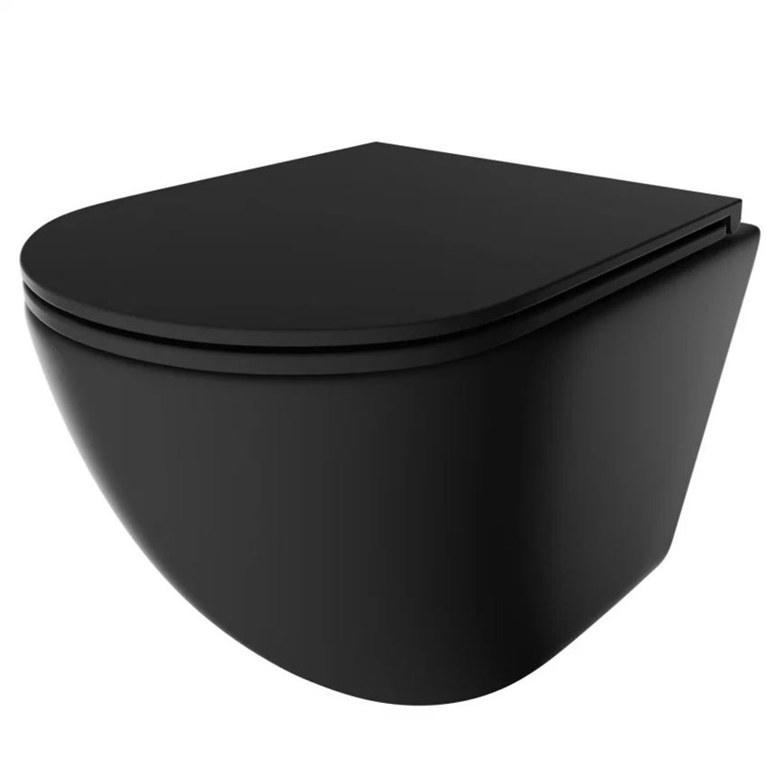 Miska WC podwieszana IÖ Mufi Plus Spin Flux Plus Black Mat