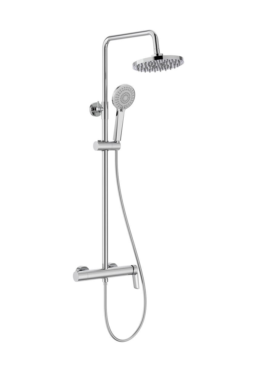 Zestaw prysznicowy z baterią i deszczownicą chrom Roca Vega