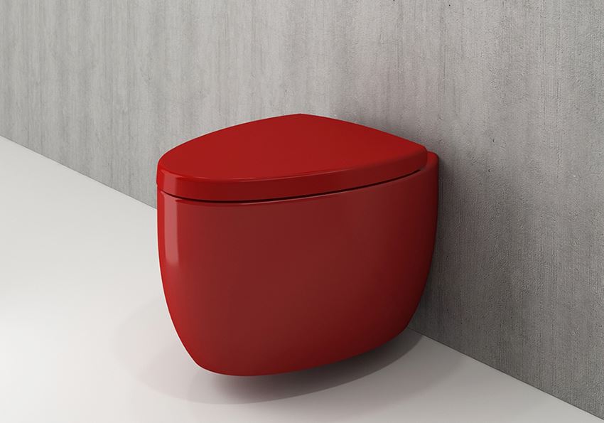 Miska WC wisząca bez deski Glossy Red Bocchi Etna