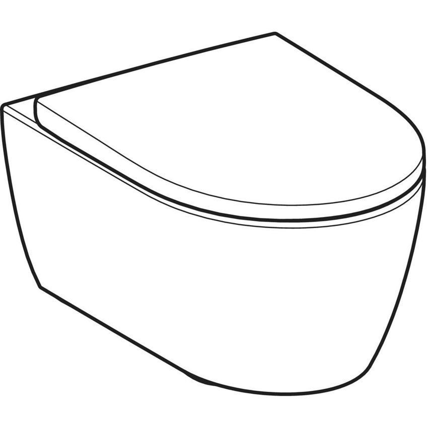 Miska WC wisząca ukryte mocowania TurboFlush z deską biała Geberit iCon rysunek