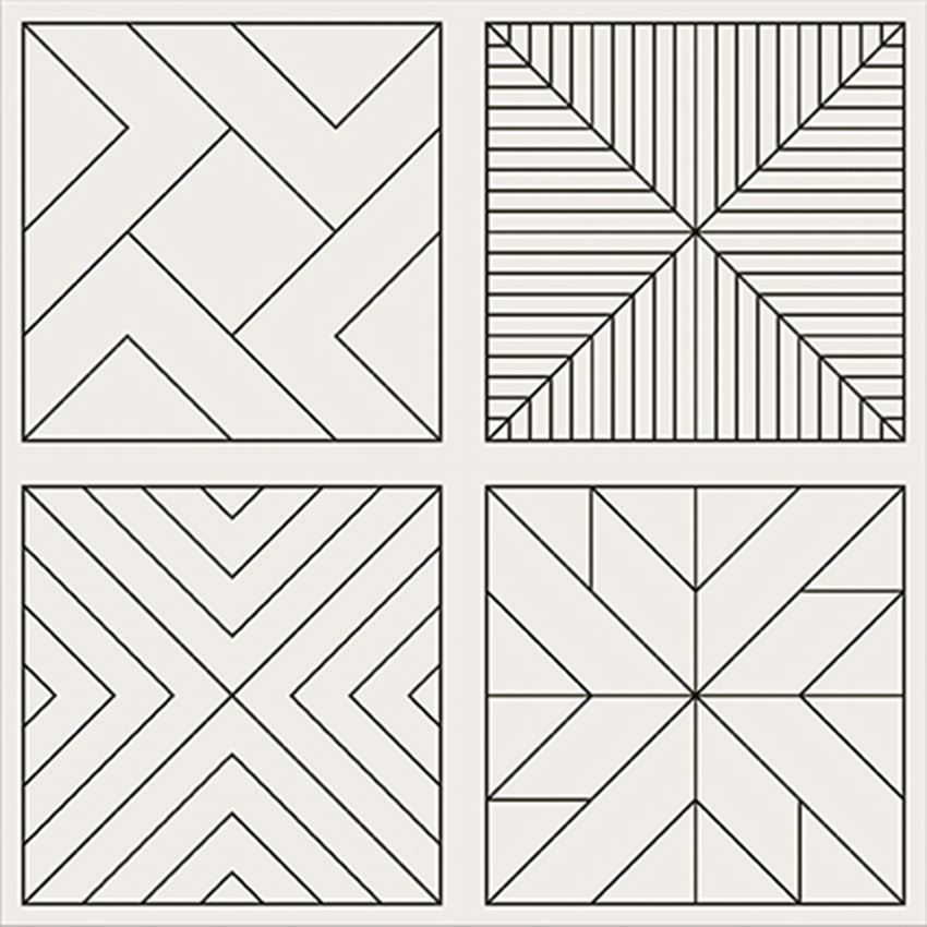 Płytka uniwersalna 29,8x29,8 cm Opoczno Lovely Patchwork Tetris