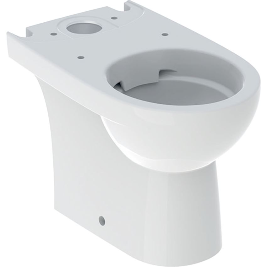 Miska WC stojąca krótka Rimfree do spłuczki nasadzanej Geberit Selnova Compact