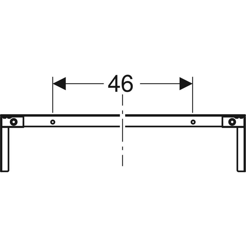 Trawers do mocowania elementów montażowych odstęp od 75 cm Geberit Duofix