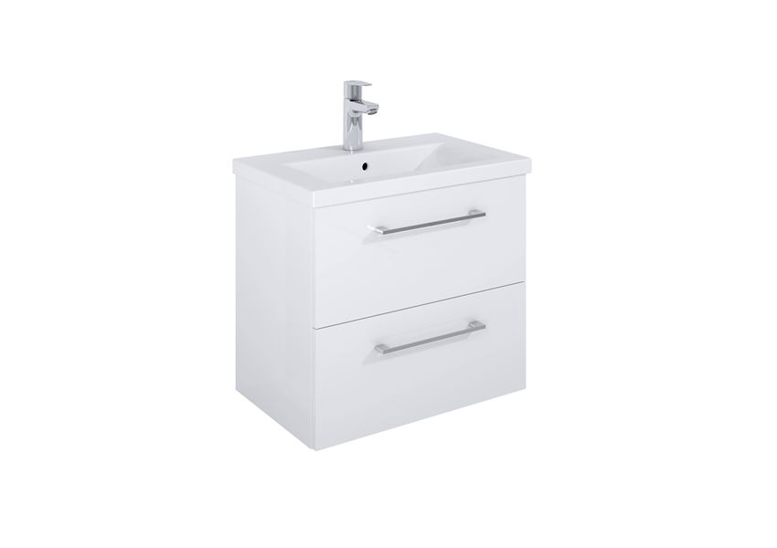 Szafka podumywalkowa 60 cm z 2 szufladami biały połysk Roca Roma Compact