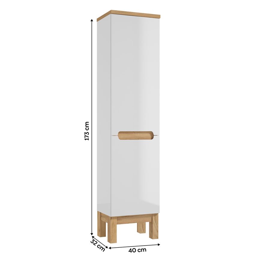 Słupek wiszący 40x170 cm biały lakier Defra Space System C40