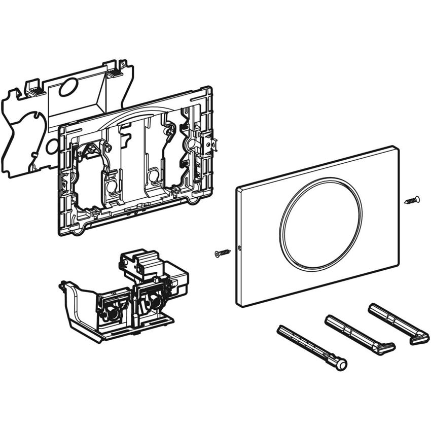 Elektroniczny zestaw uruchamiający WC zasilanie sieciowe do spłuczki podtynkowej Sigma 12 cm spłukiwanie jednoilościowe, przycisk uruchamiający Sigma10 do poręczy ściennej sterowanie radiowe rysunek