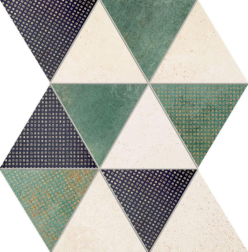 Mozaika ścienna 25,8x32,8 cm Domino Margot green