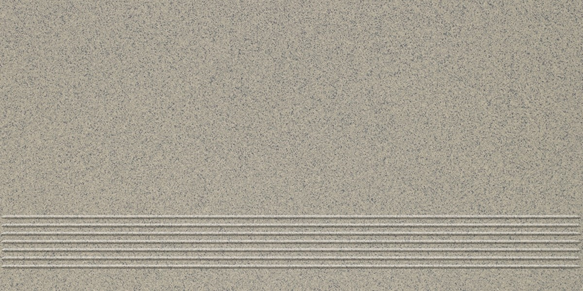 Płytka stopnicowa 29,8x59,8 cm Paradyż Solid Silver Stopnica Prosta Mat