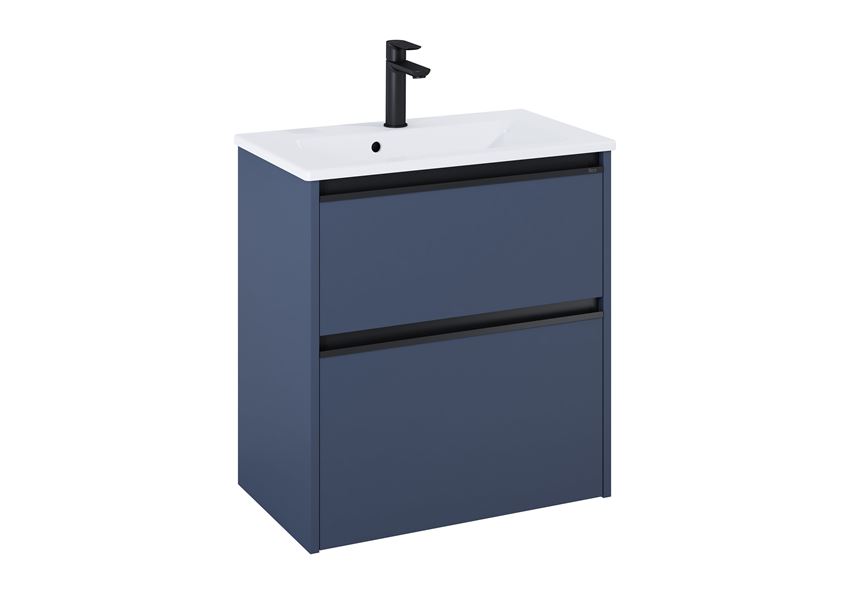 Szafka podumywalkowa Compacto 60 cm z 2 szufladami niebieski mat Roca Gap Pro