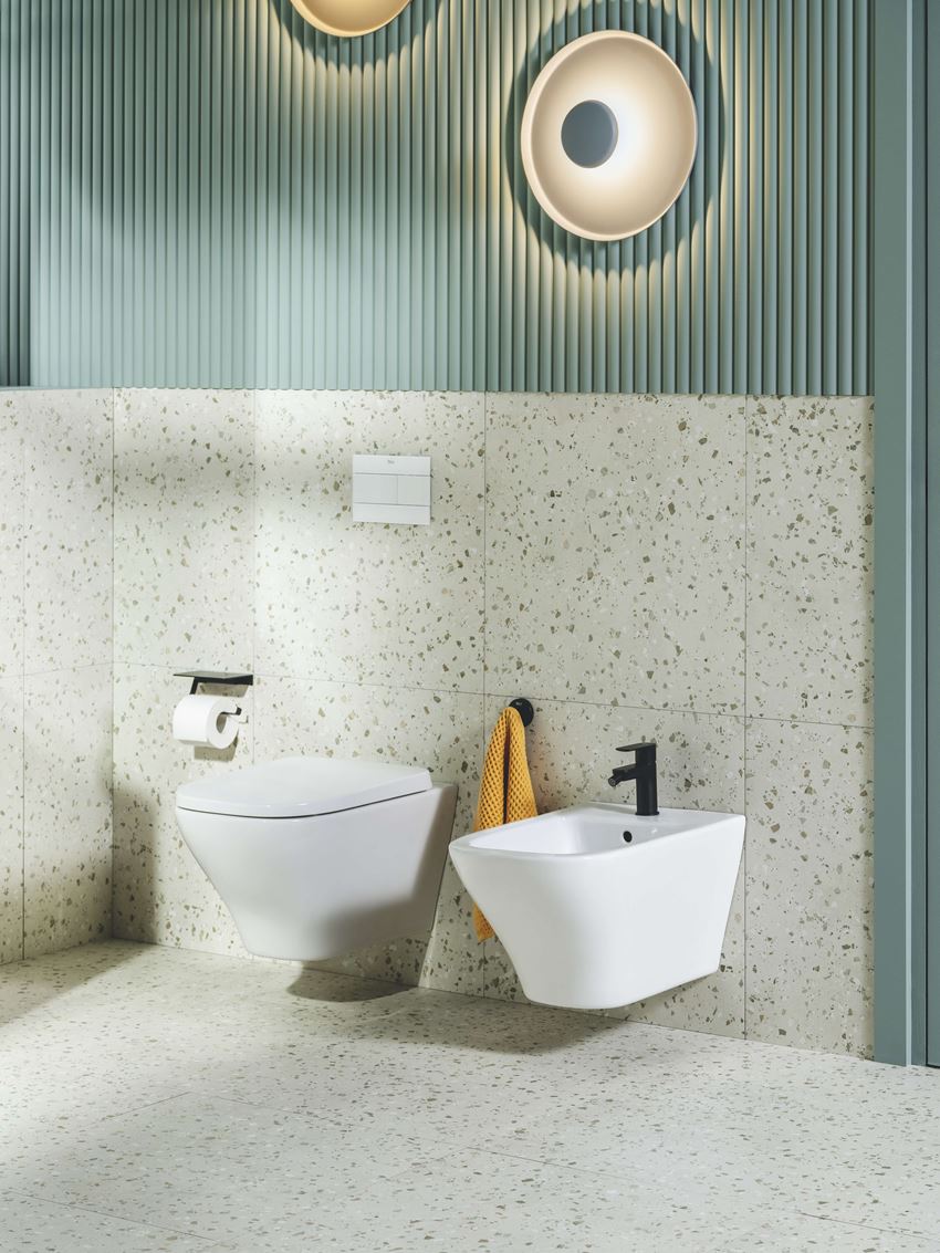Bidet podwieszany bez pokrywy 36x53 cm biały Roca Optica