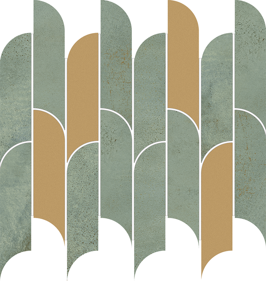 Mozaika ścienna 27,2x29,8 cm Tubądzin Tissue Green