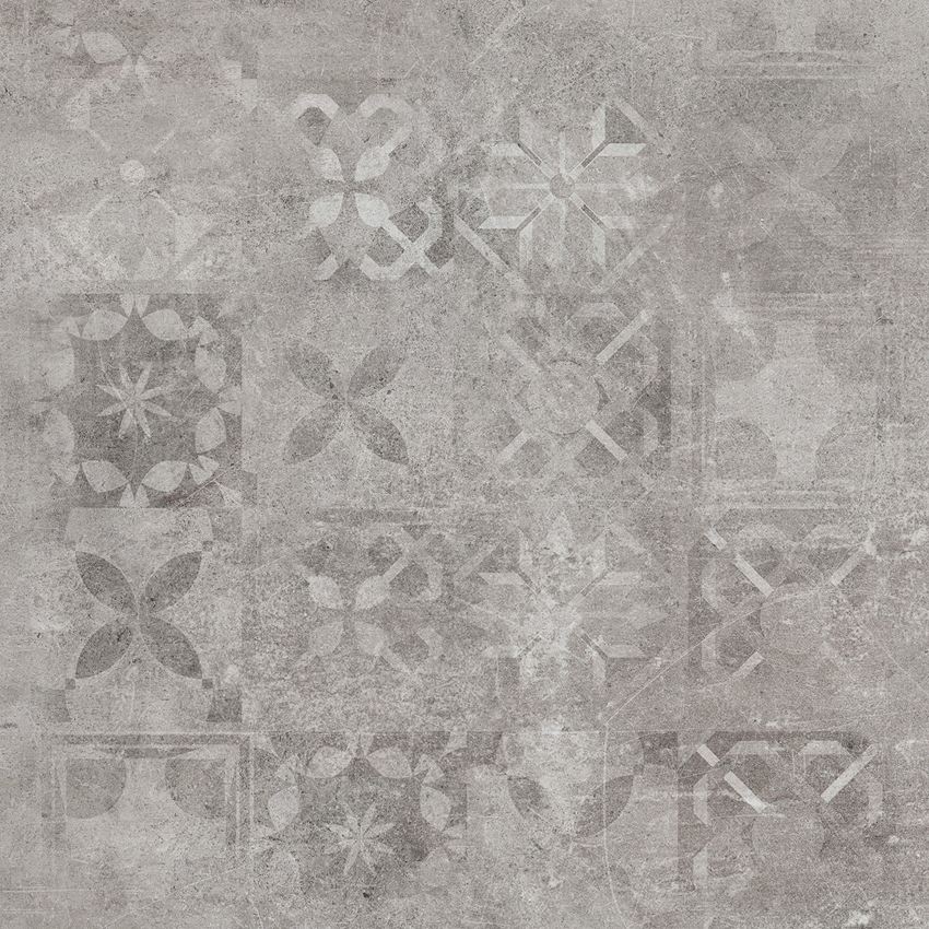 Płytka dekoracyjna 60x60 cm Cerrad Softcement silver patchwork Mat