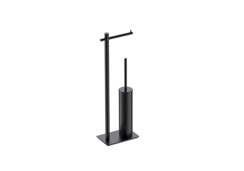 Stojak na papier toaletowy ze szczotką WC matt black IÖ Luvia