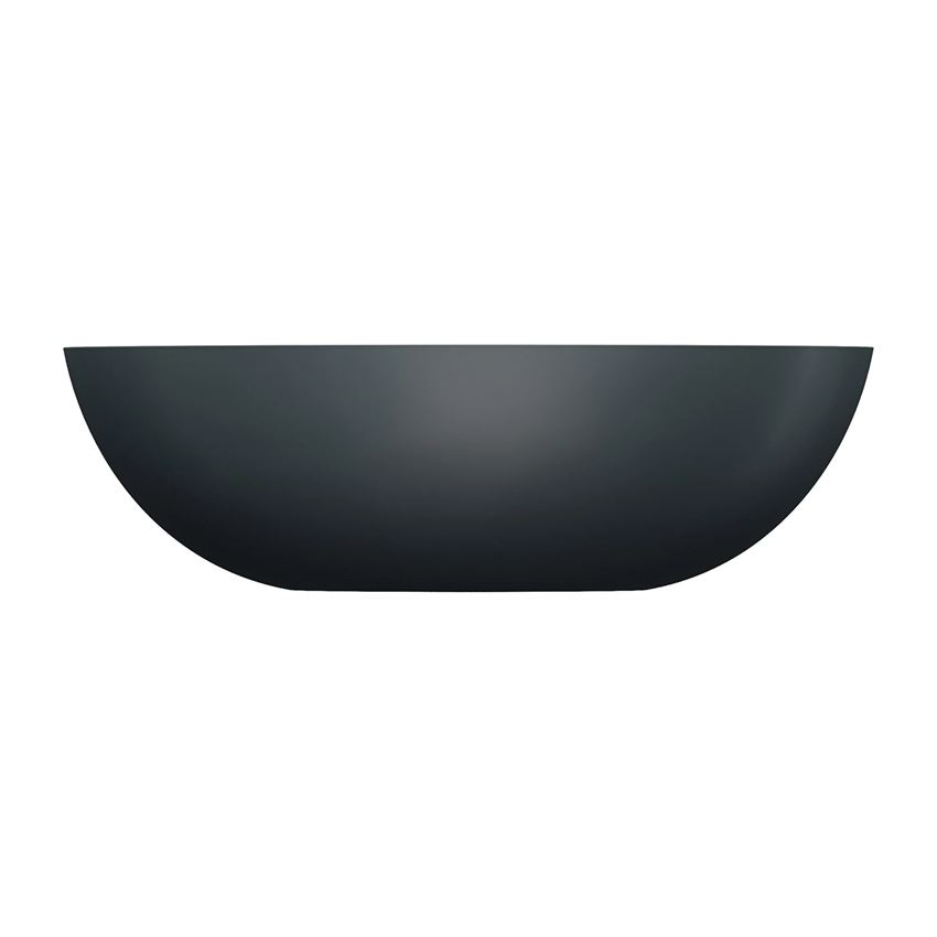 Umywalka nablatowa 50 cm black lava mat Omnires Shell
