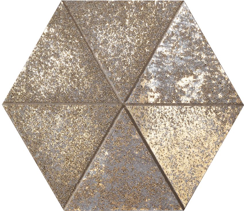 Mozaika 22,1x19,2 cm Tubądzin Sheen gold