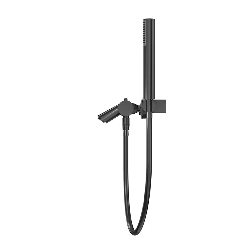 Bateria wannowa termostatyczna ścienna z zestawem natryskowym black gun metal IÖ Luvia