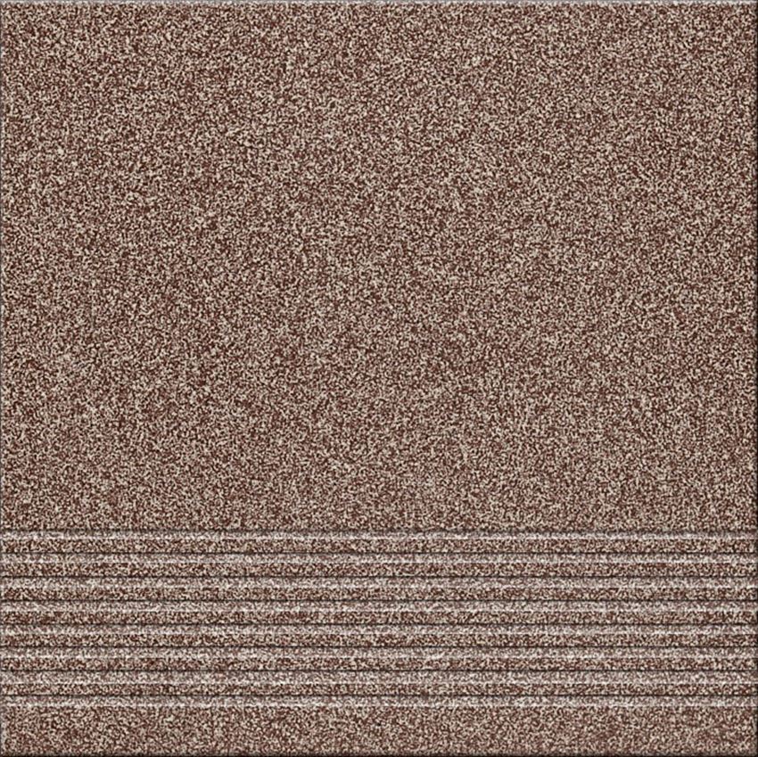 Płytka stopnicowa 29,7x29,7 cm Opoczno Kallisto Brown Steptread