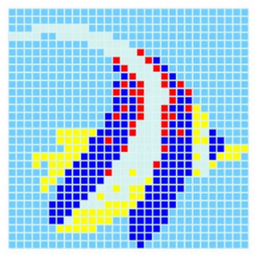 Mozaika 65,6x65,6 cm Dunin Q Design/Lines Q Fish 2