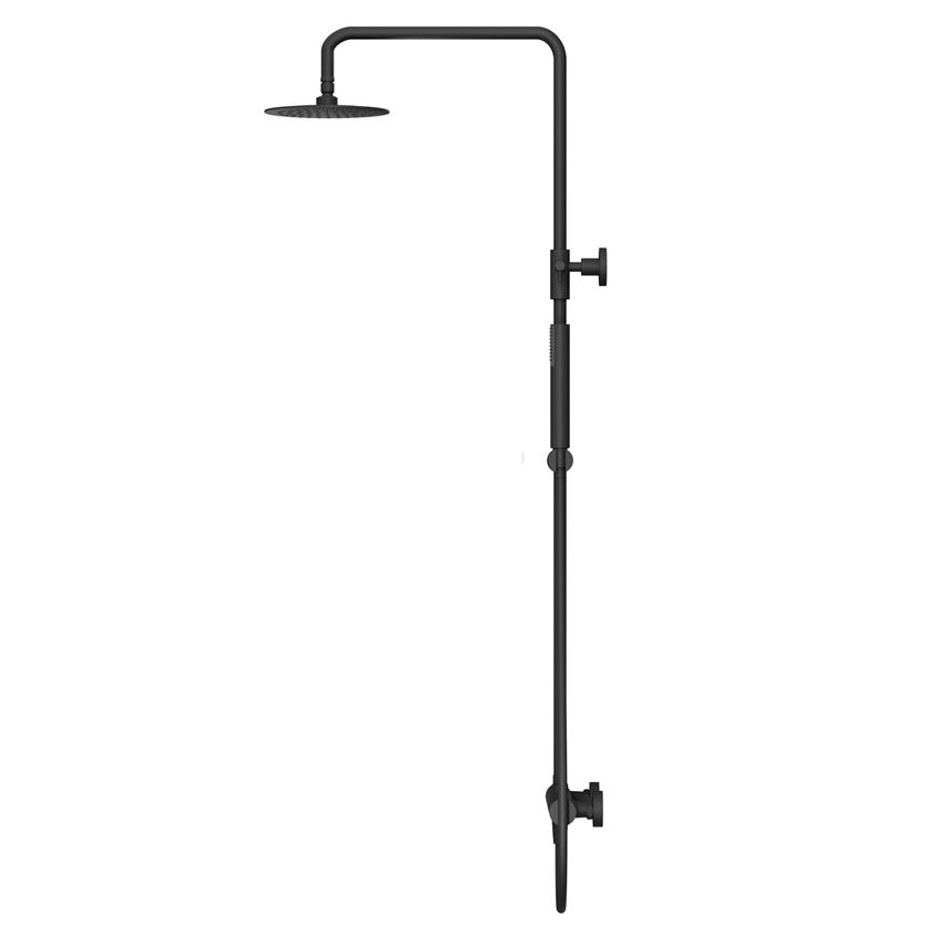 Zestaw prysznicowy natynkowy z baterią termostatyczną matt black IÖ Luvia
