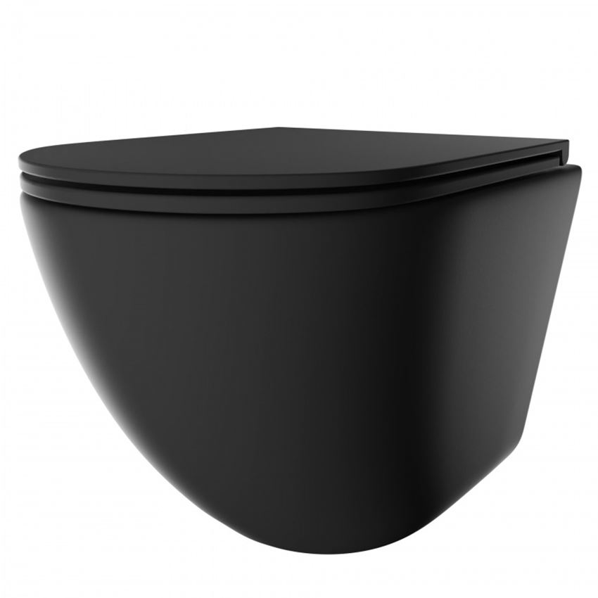 Miska WC podwieszana IÖ Mufi Plus Spin Flux Plus Black Mat