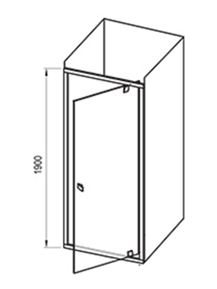 Drzwi prysznicowe Ravak Pivot PDOP1 03G70U00Z1 rys techniczny