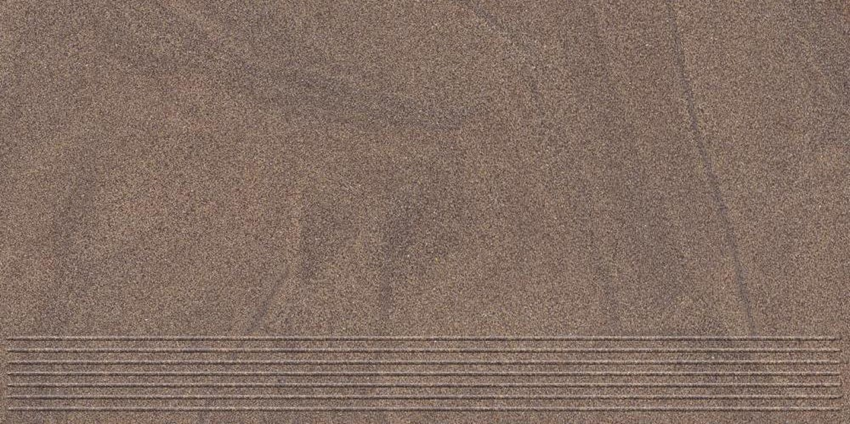 Płytka podłogowa 29,8x59,8 cm Paradyż Arkesia Mocca Stopnica Prosta Mat