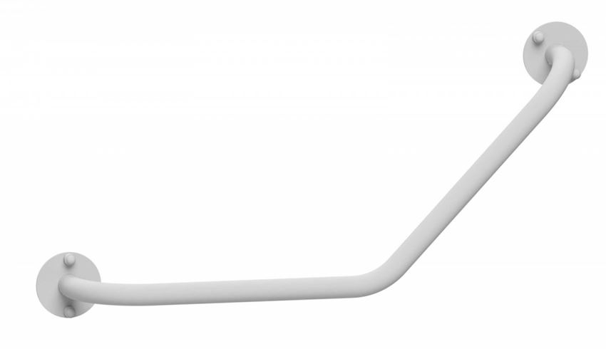 Poręcz dla niepełnosprawnych kątowa 35/35 cm biała Makoinstal Ekomed