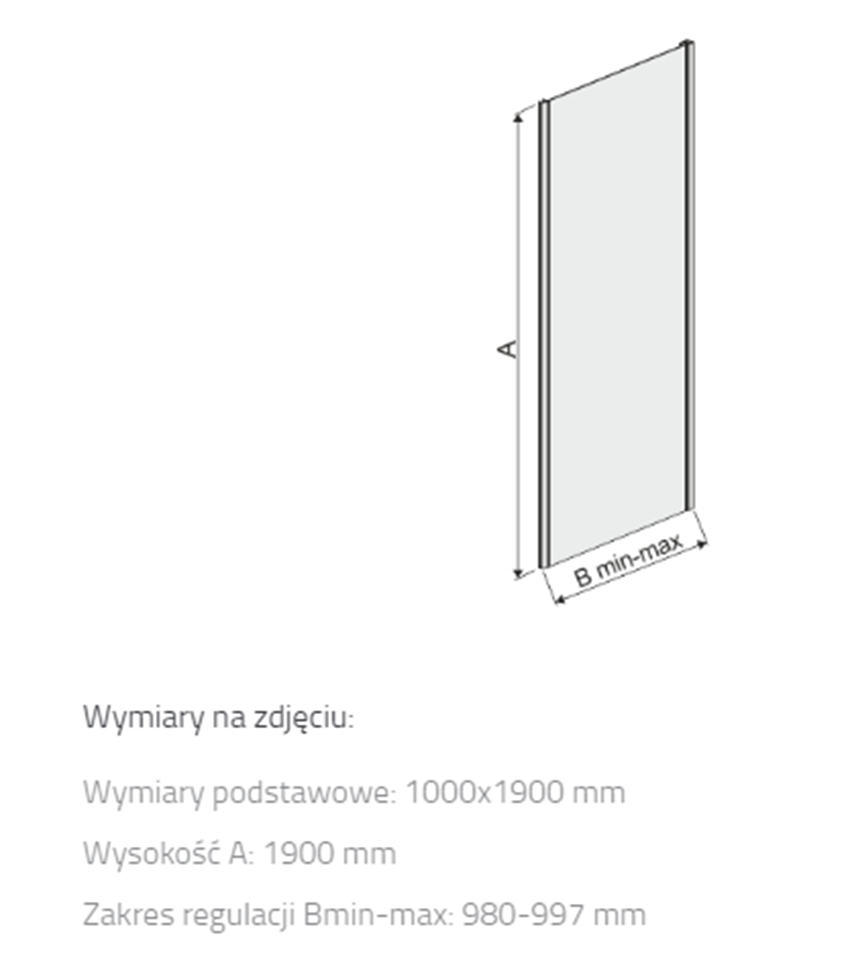 Ścianka dodatkowa Sanplast TX 600-271-1330-38-501