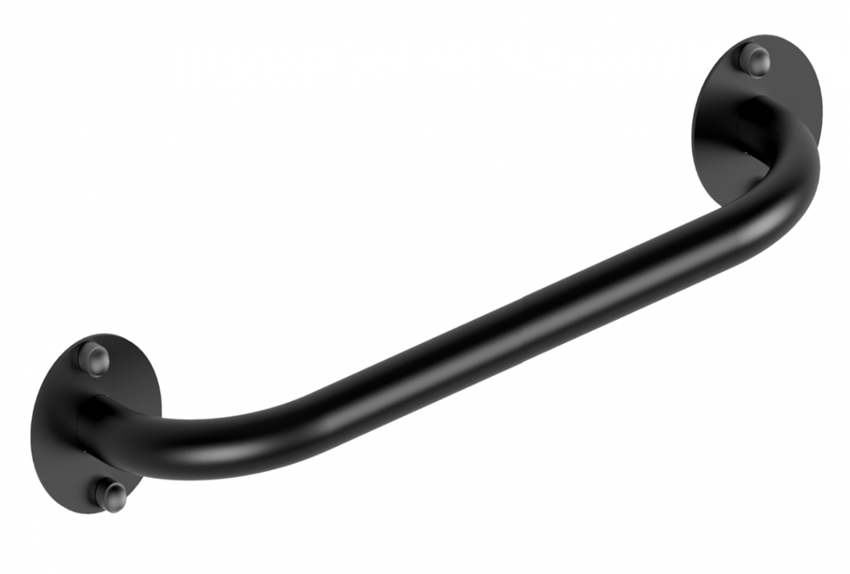 Poręcz dla niepełnosprawnych prosta 40 cm czarna Makoinstal Black