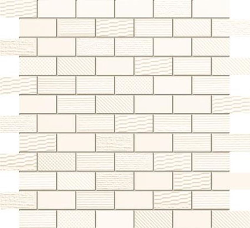 Mozaika ścienna 29,8x29,8 cm Domino Grafite white