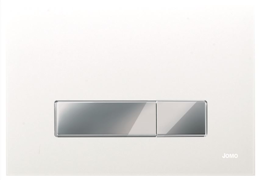Przycisk spłukujący szkło białe matowe/chrom połysk Werit Ambiente