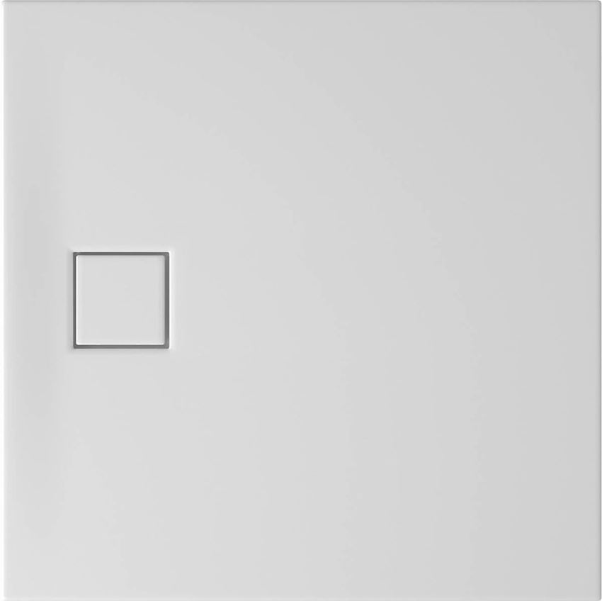 Brodzik kwadratowy biały mat + syfon, 90x4 cm Cersanit Tako Slim
